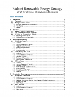 Draft Malawi Renewable Energy Strategy November 2016